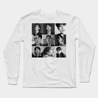 Lee jae wook joon black and white collage Long Sleeve T-Shirt